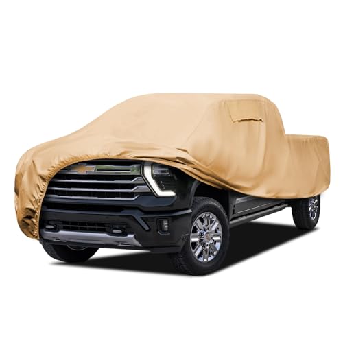 JURMON Heavy Duty Outdoor Car Cover Custom Fit for Chevy Silverado,Windproof All Weather Waterproof Sun Rain UV Dust Snow Protection Outdoor Car Covers - Image 1