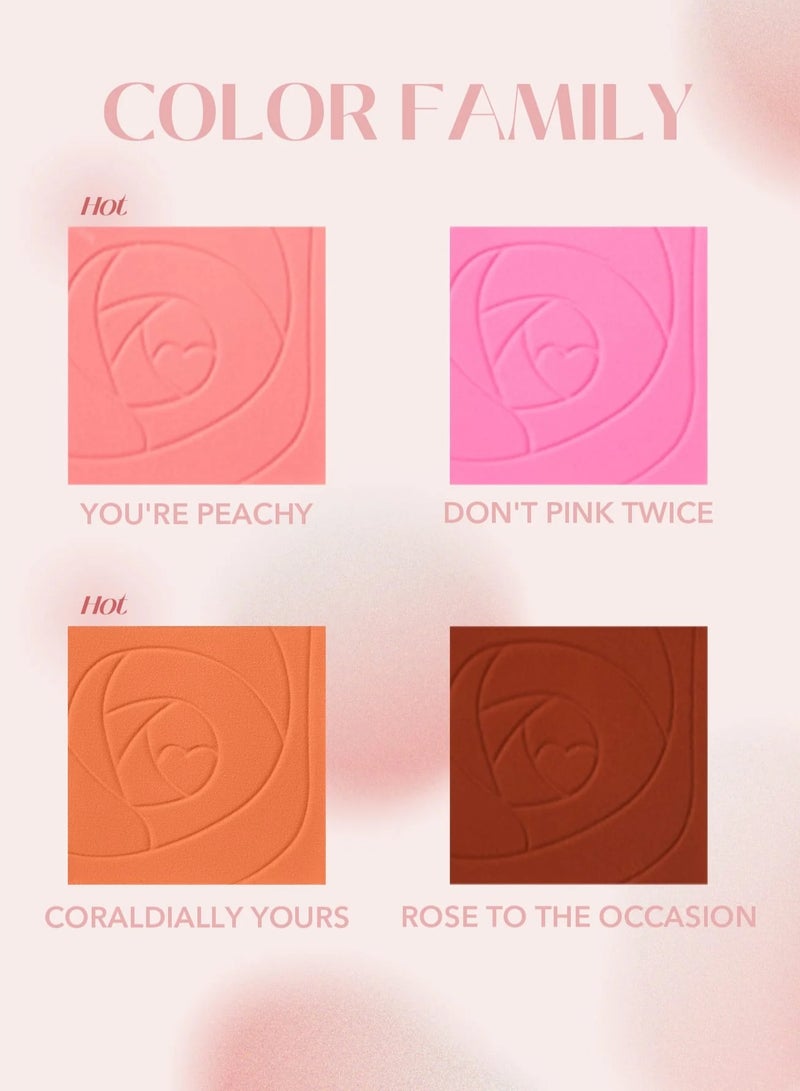 SHEGLAM LOVE DIVE TENDER HEART POWDER BLUSH-YOU'RE PEACHY You’re Peachy - Image 5