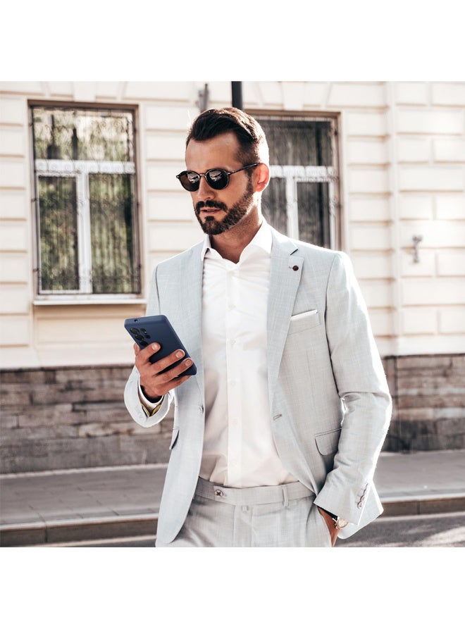 إكس ليفيل جراب سامسونج جالاكسي S25 ألترا، جراب رفيع من السيليكون السائل، مقاوم للصدمات والسقوط، مقاوم للاصفرار والخدش، لهاتف سامسونج S25 ألترا، أزرق. - Image 5