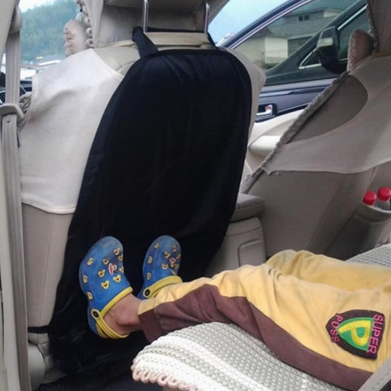 صورة العلامه واقي المقعد الخلفي للسيارة من Aputue، غطاءان متينان للمقاعد مع جيوب تخزين، واقي مقعد السيارة مقاوم للماء والخدوش للأطفال والحيوانات الأليفة، يناسب سيارات الدفع الرباعي والسيدان - Image 3