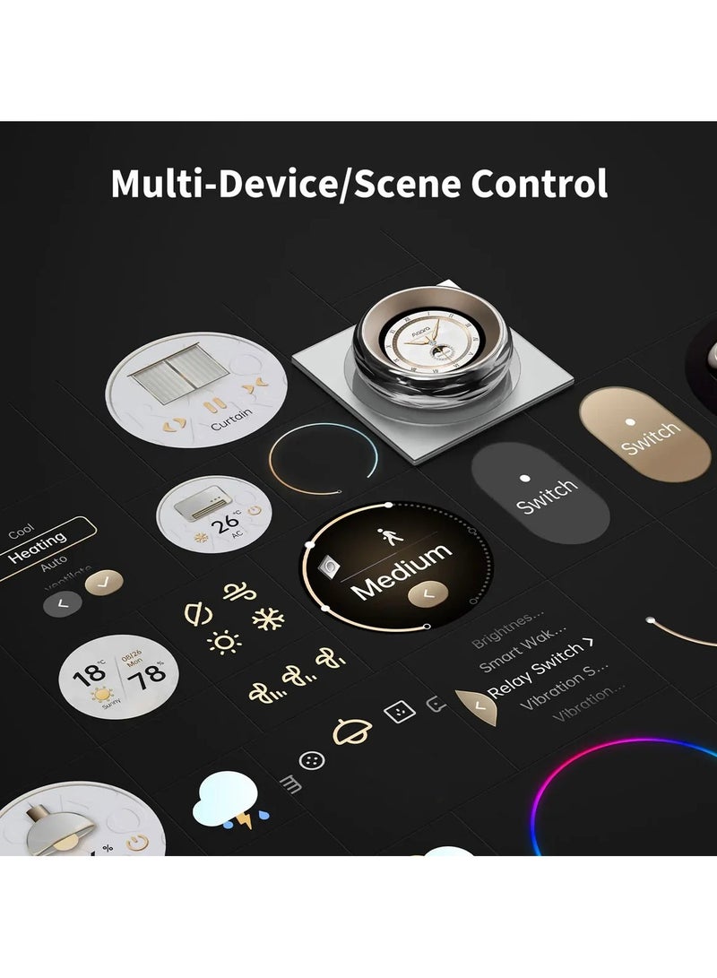 Aqara Touch Screen Dial V1 EU,2 Electrical Switch and 6 Wireless Switch, ON and OFF Control and Fine-Tuning Settings, up to 18 Aqara Devices Supported - Image 5
