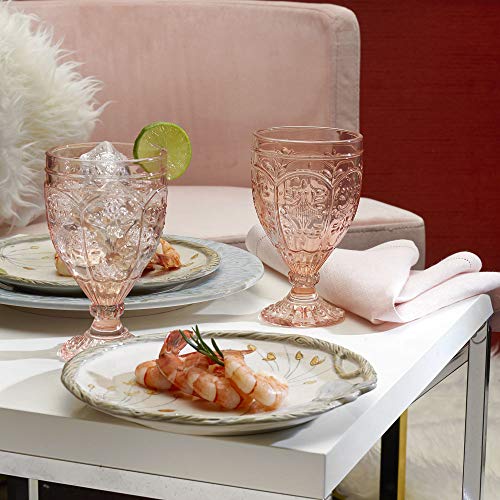 Fitz & Floyd Fitz and Floyd Trestle Goblet, 4 Count (Pack of 1), Blush - Image 3