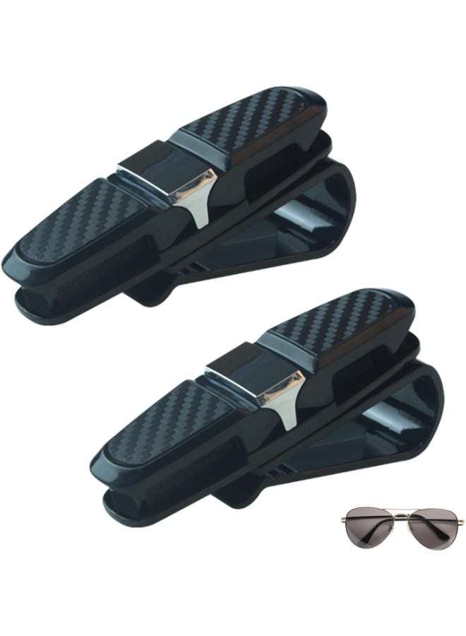 2Pcs Sunglasses Holder For Car Glasses Holder Sun Visor  With Card Clip Vehicle GlassesHolder With 180 Degree Rotational Ticket - Image 1