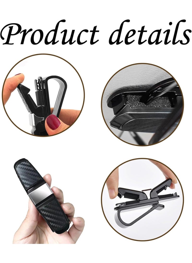 2Pcs Sunglasses Holder For Car Glasses Holder Sun Visor  With Card Clip Vehicle GlassesHolder With 180 Degree Rotational Ticket - Image 3