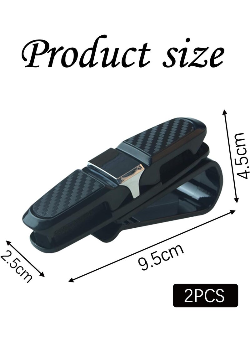 2Pcs Sunglasses Holder For Car Glasses Holder Sun Visor  With Card Clip Vehicle GlassesHolder With 180 Degree Rotational Ticket - Image 2