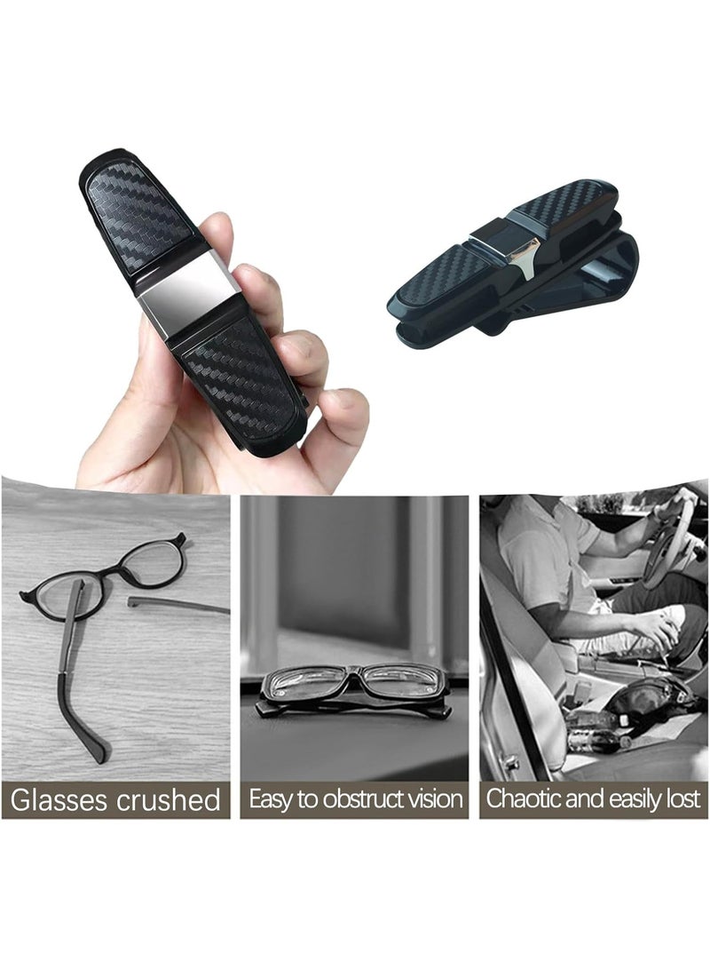 2Pcs Sunglasses Holder For Car Glasses Holder Sun Visor  With Card Clip Vehicle GlassesHolder With 180 Degree Rotational Ticket - Image 5