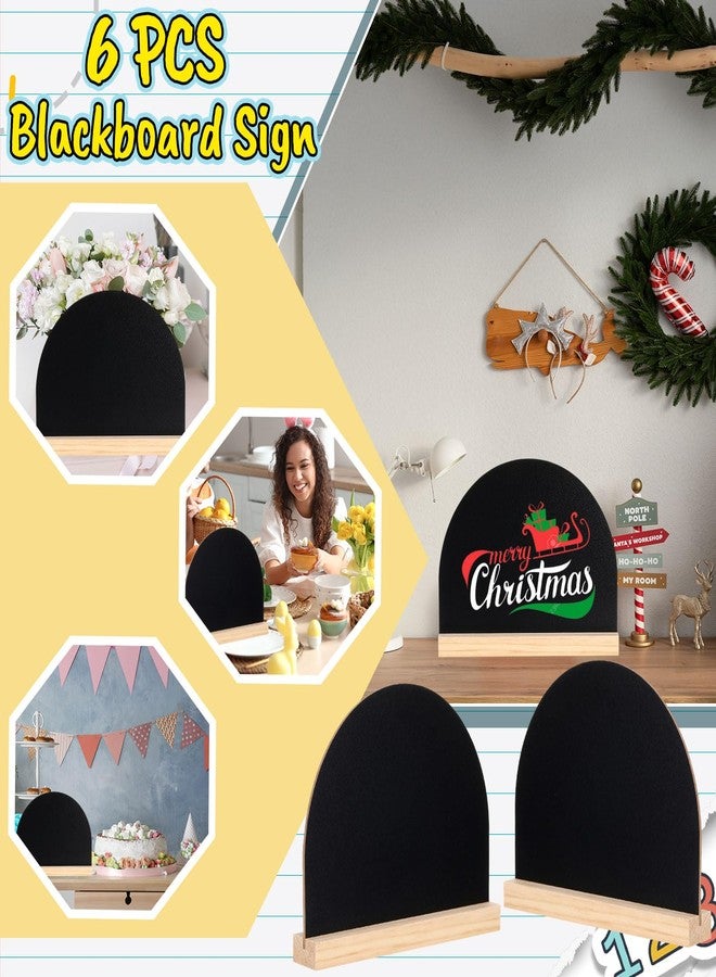Novabright 6 Piece Mini Chalkboard Signs with Stand 6 x 8 Inch for Table Decorations with Chalkboard Pens and Eraser for Restaurant Food Display Message Boards Party Decorations - Image 5