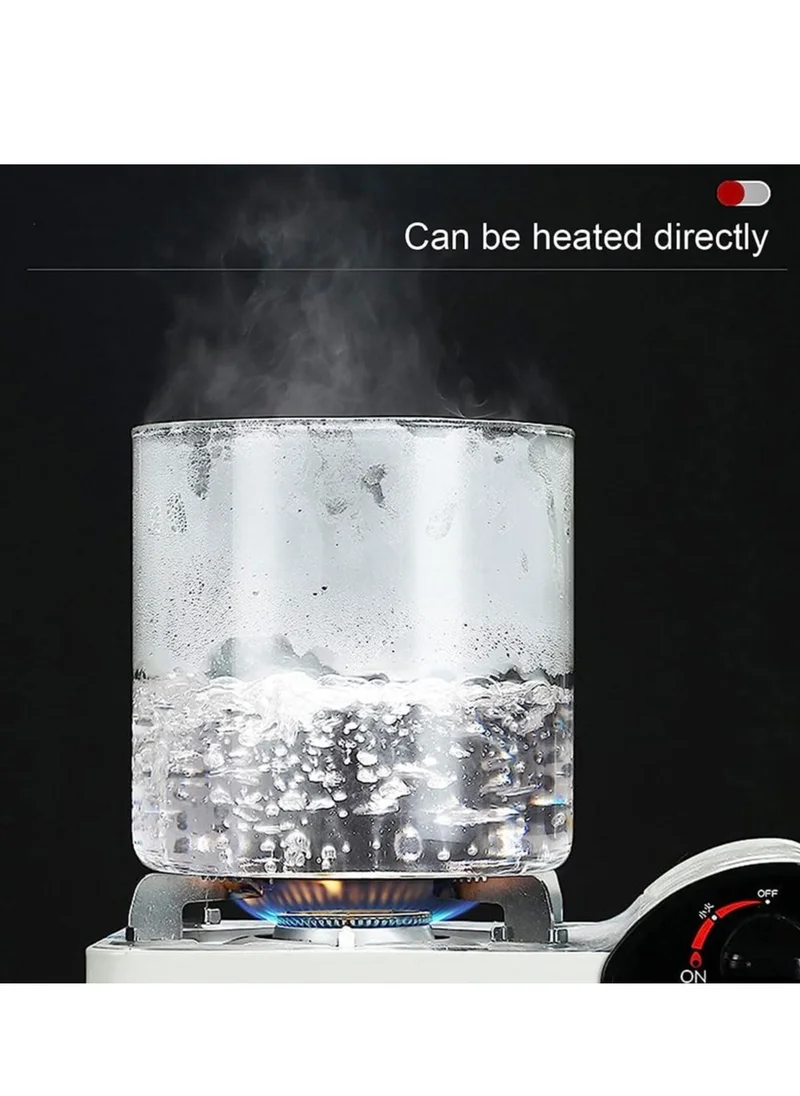 1Chase Borosilicate Glass Beverage Dispenser with Spigot and Wooden Stand 8L