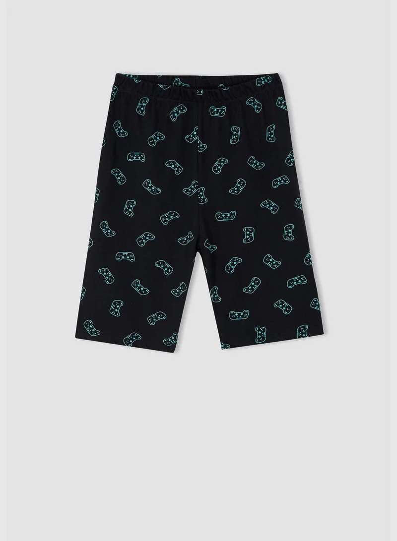 DeFacto Regular Fit Short Sleeve Printed Pyjama Set