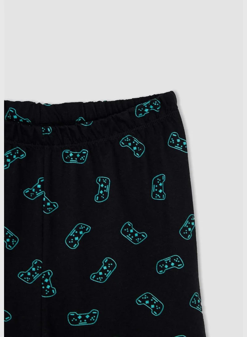 DeFacto Regular Fit Short Sleeve Printed Pyjama Set