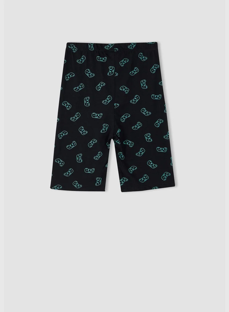 DeFacto Regular Fit Short Sleeve Printed Pyjama Set