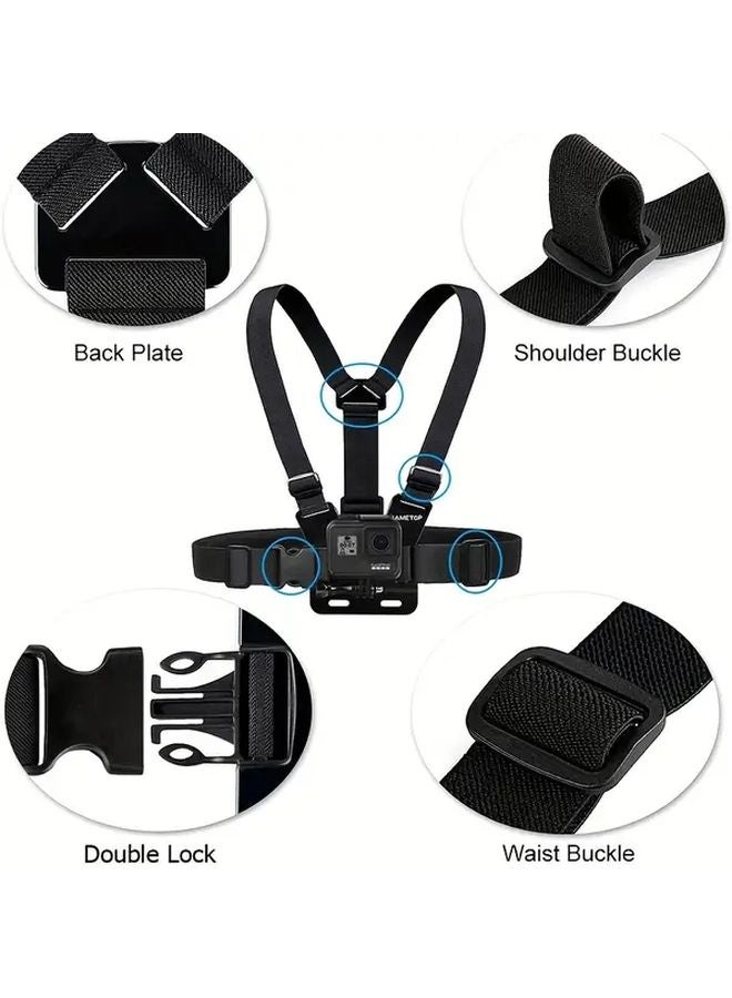 Sports Camera Chest Mount Harness Strap POV Support Bracket for Biking Skating Skydiving - Image 4