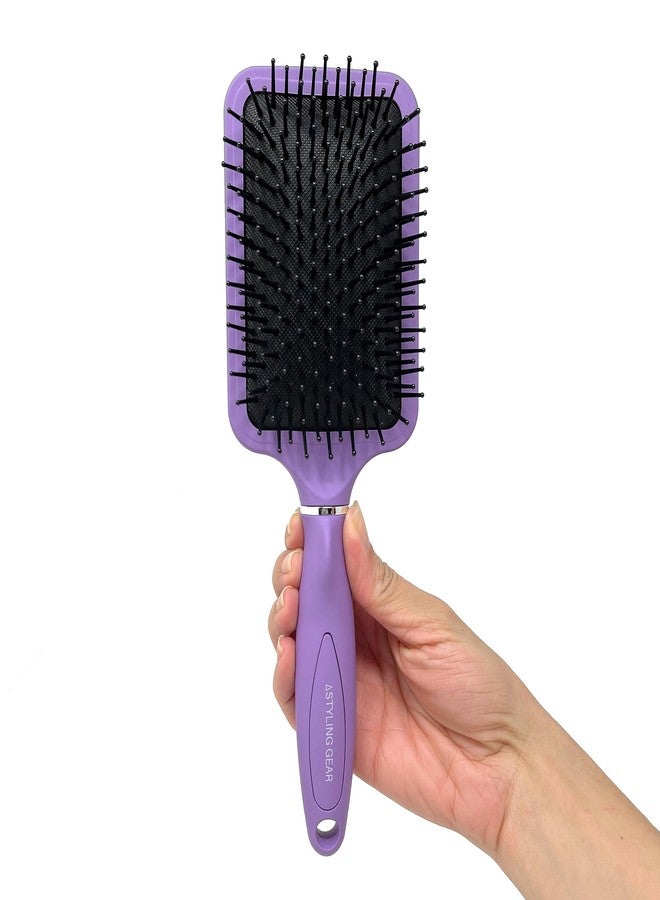 Styling Gear SG104 Women's Paddle Brush Ideal for Curly Hair Hairbrush for Detangling & Styling 1 Piece. (Lavender) - Image 1