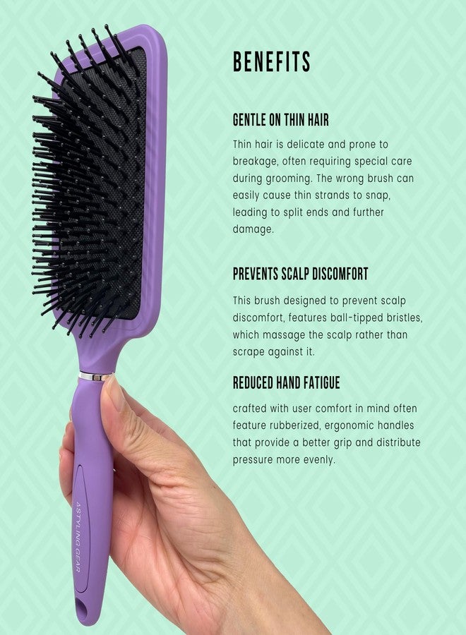 Styling Gear SG104 Women's Paddle Brush Ideal for Curly Hair Hairbrush for Detangling & Styling 1 Piece. (Lavender) - Image 5