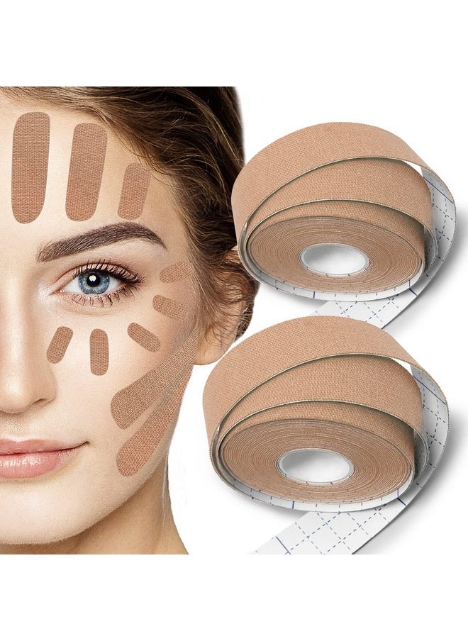 Sfuchin Facial Patches Wrinkle Patches Wrinkle Tape Face Lifting Tape Non Invasive Wrinkle Remover Multifunctional High Elasticity Wrinkle Forehead Eyes Face Neck Wrinkle Treatment 2.5Cm*1000Cm  - Image 2