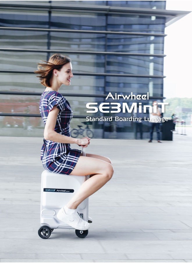 Airwheel - SE3MiniT - Electric Luggage Scooter - Pink | Portable Riding Suitcase with Removable Battery, Airwheel Luggage | Official Dealer in UAE - Image 1