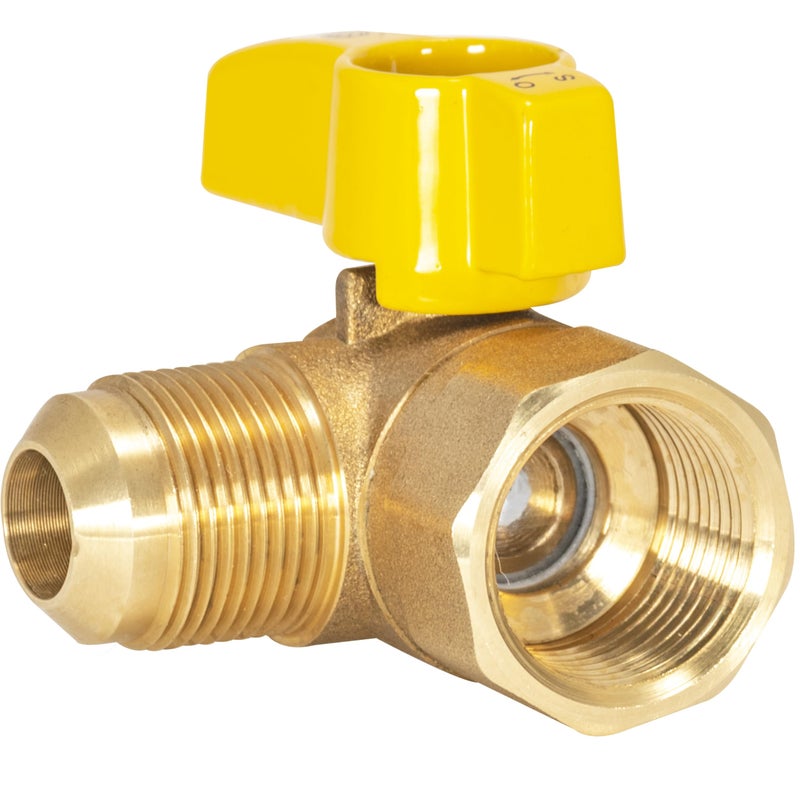 Eastman 34 Inch FIP x 58 Inch OD Angle Gas Ball Valve with 14Turn Handle Brass Plumbing Fitting 60029 - Image 2
