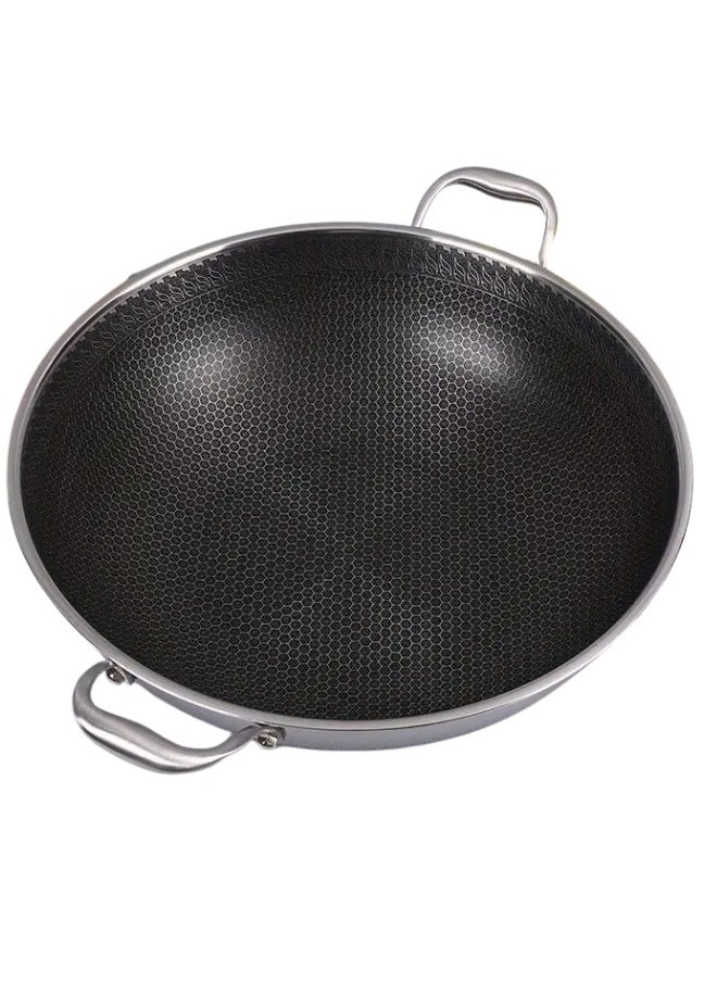 Generic Stainless Steel Cooking Deep Frying Pan 36 cm  - Image 1