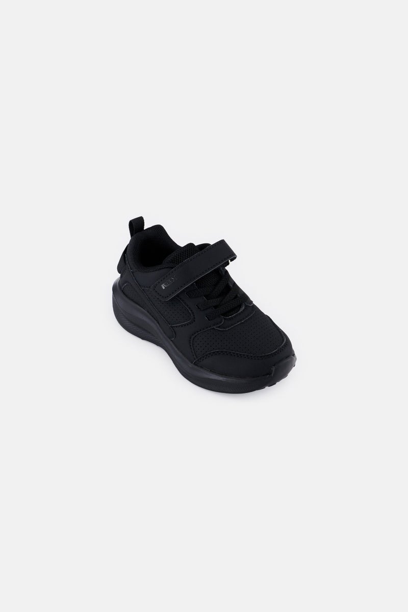 RBX Toddlers Girl Velcro Closure School Shoes, Black - Image 1