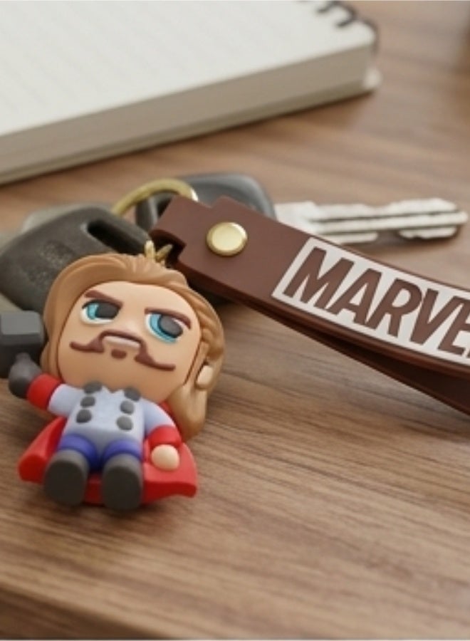مارفل ميدالية مفاتيح "ثور" (Thor) من مارفل بتصميم ثلاثي الأبعاد، ميدالية شخصية للأطفال، إكسسوار للحقائب، تعليقة لحقيبة الظهر، هدية ولعبة قابلة للاقتناء، تصاميم متنوعة. - Image 3