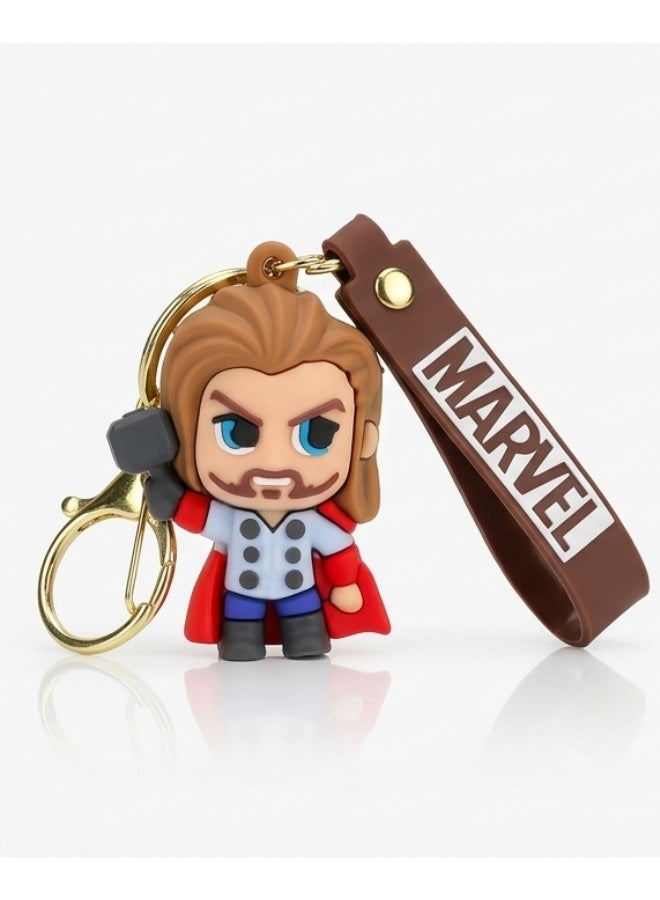 مارفل ميدالية مفاتيح "ثور" (Thor) من مارفل بتصميم ثلاثي الأبعاد، ميدالية شخصية للأطفال، إكسسوار للحقائب، تعليقة لحقيبة الظهر، هدية ولعبة قابلة للاقتناء، تصاميم متنوعة. - Image 1