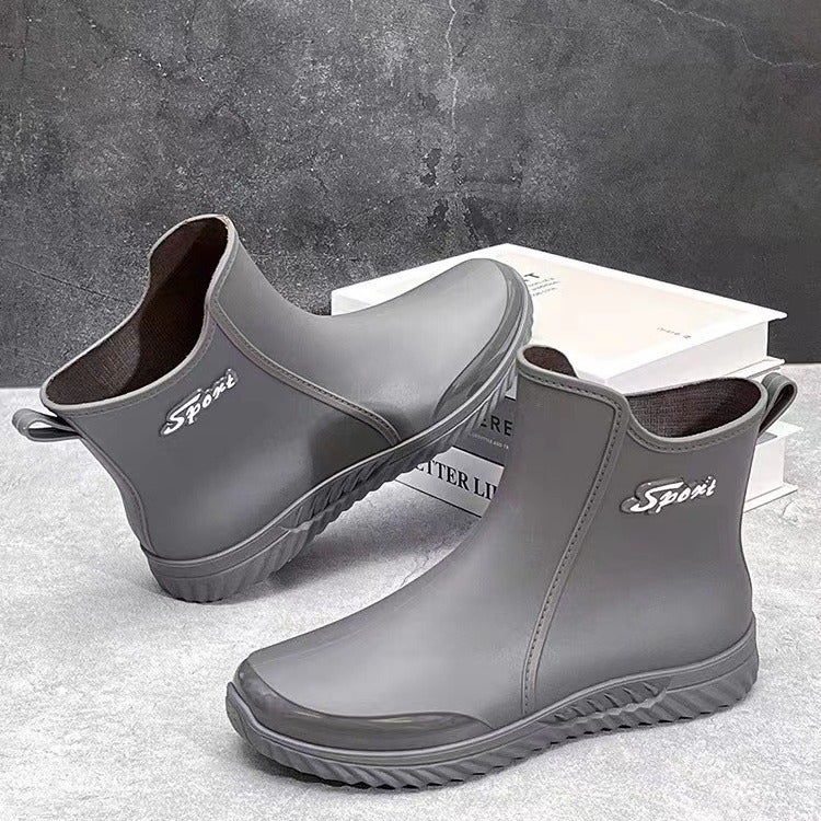 Rain Boots Men'S 2023 New Short Rain Boots Outdoor Fashionable Casual Kitchen Non-Slip Fishing Shoes Rubber Shoes Waterproof Wear-Resistant - Image 5