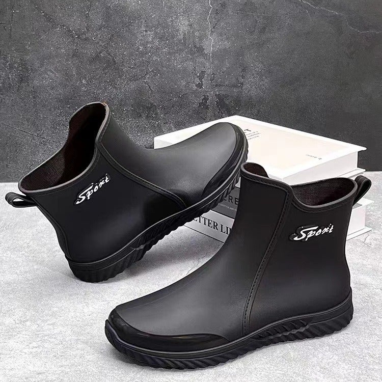 Rain Boots Men'S 2023 New Short Rain Boots Outdoor Fashionable Casual Kitchen Non-Slip Fishing Shoes Rubber Shoes Waterproof Wear-Resistant - Image 3