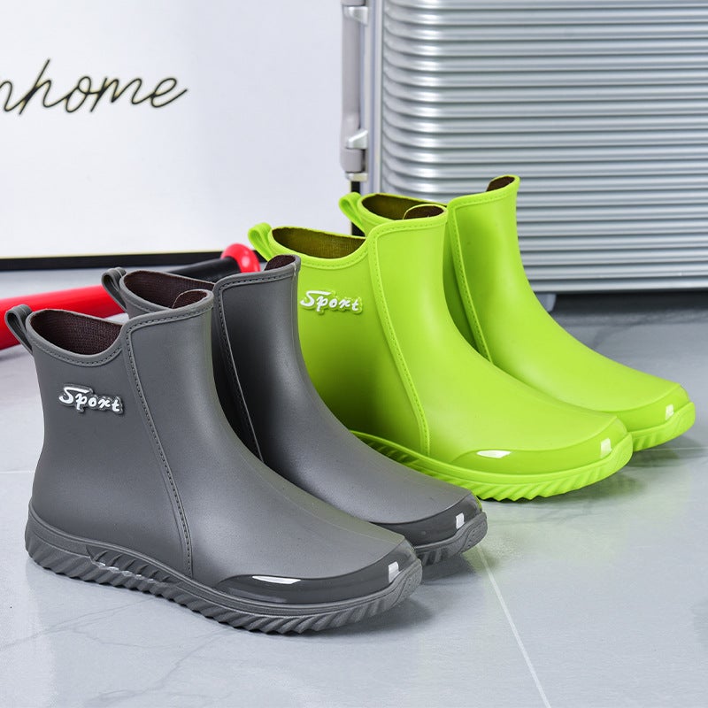 Rain Boots Men'S 2023 New Short Rain Boots Outdoor Fashionable Casual Kitchen Non-Slip Fishing Shoes Rubber Shoes Waterproof Wear-Resistant - Image 2
