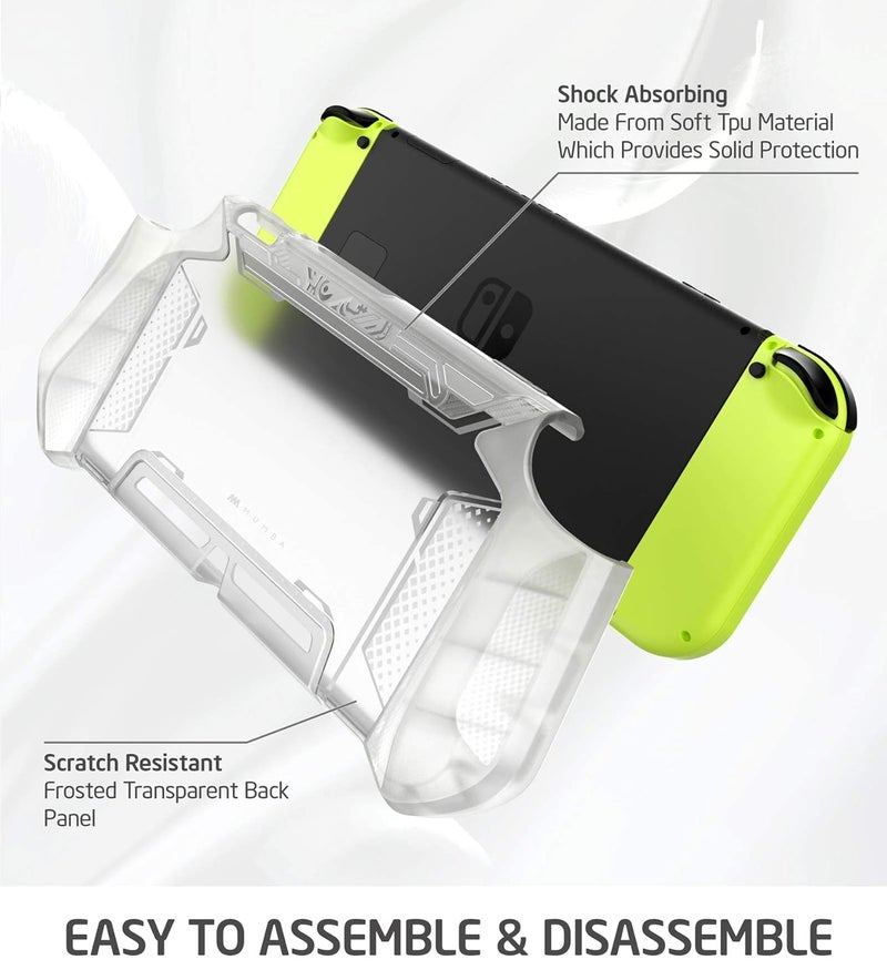 Mumba Dockable Case for Nintendo Switch (2017 Release), [Blade Series] TPU Grip Protective Cover Case Compatible with Nintendo Switch Console and Joy-Con Controller (Clear) - Image 4