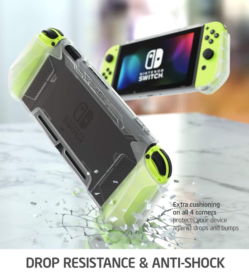 Mumba Dockable Case for Nintendo Switch (2017 Release), [Blade Series] TPU Grip Protective Cover Case Compatible with Nintendo Switch Console and Joy-Con Controller (Clear) - Image 5