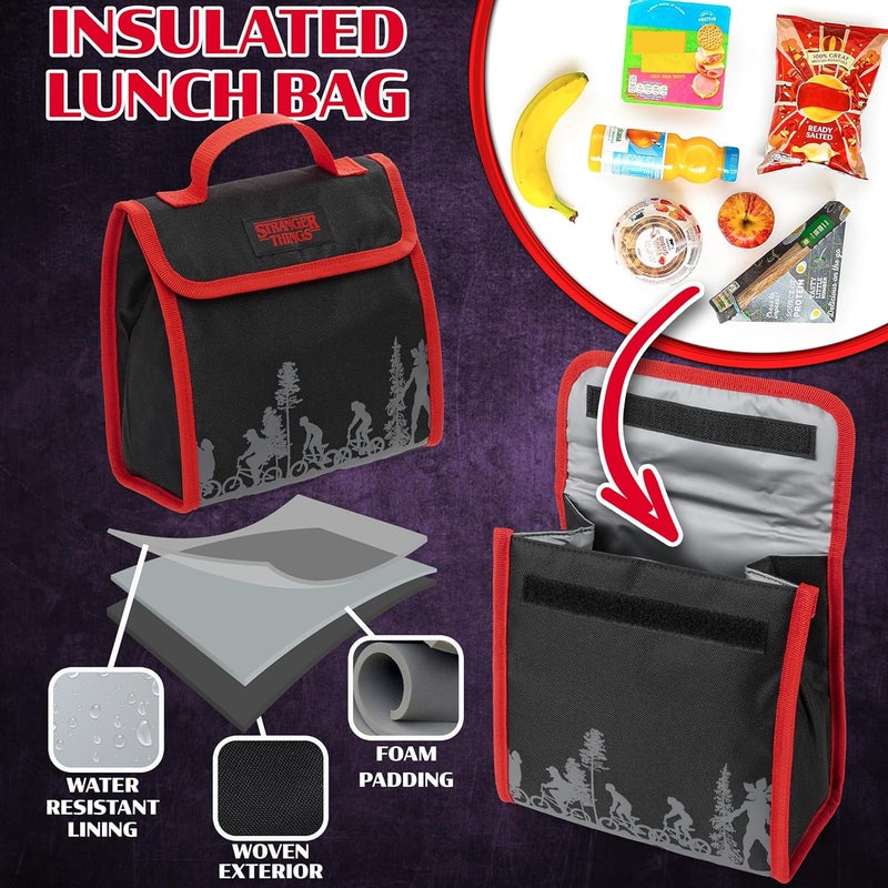 Stranger Things Backpack Kids Teenager School Backpack Set with Water Bottle Key Ring Lunch Bag School Leisure - Image 4