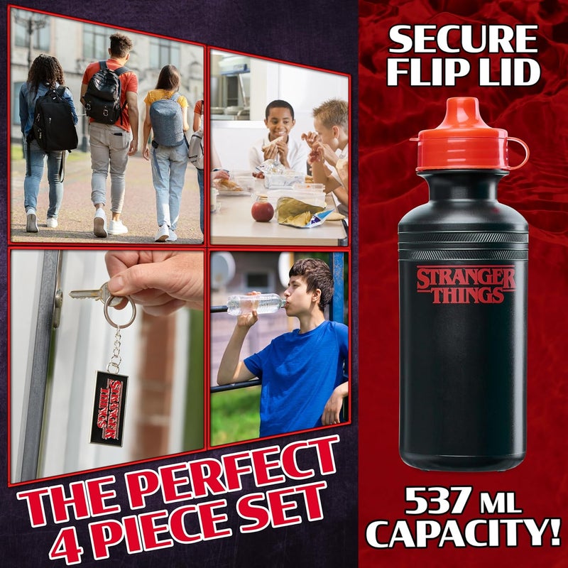Stranger Things Backpack Kids Teenager School Backpack Set with Water Bottle Key Ring Lunch Bag School Leisure - Image 5