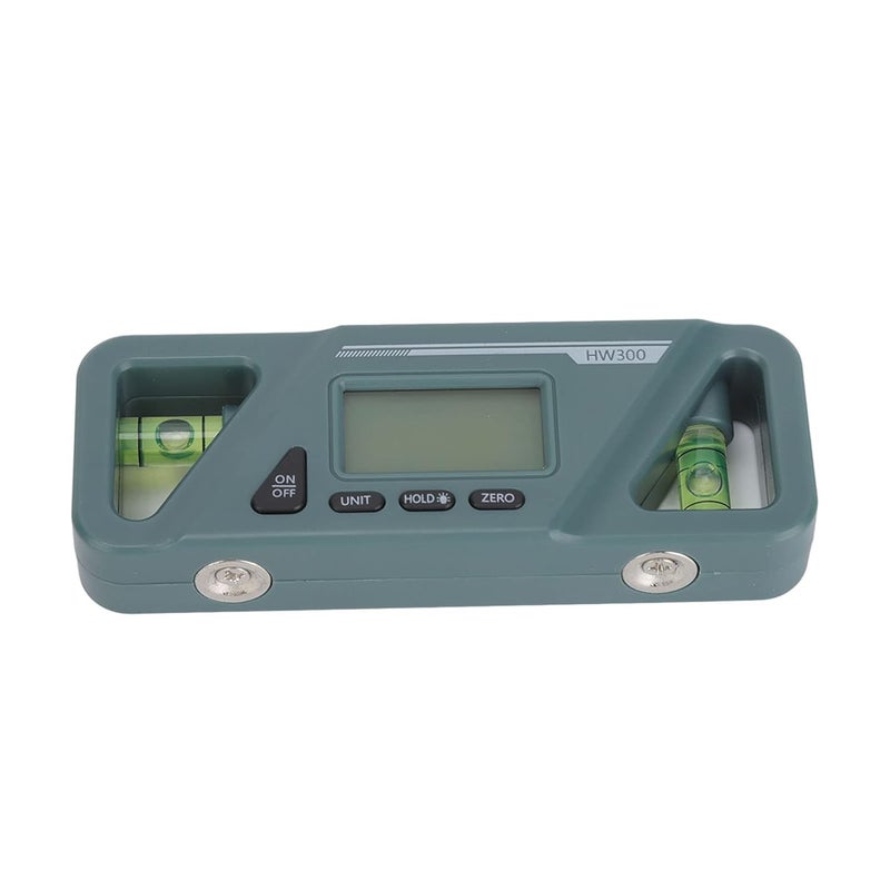 مقياس الميل الرقمي الأخضر الداكن مع قاعدة مغناطيسية ومنقلة مستوى لإصلاح السيارات الخشبية - Image 1