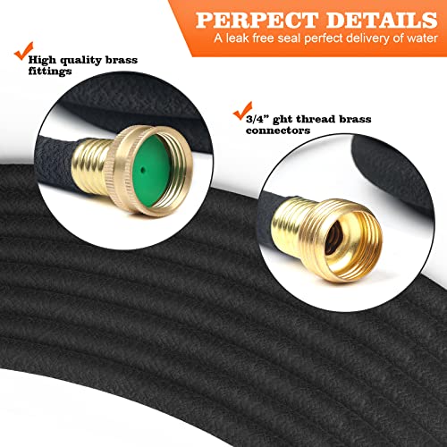 AIODE Soaker Hose 150 FT for Garden with 1/2" Diameter Irrigation Hose Save 70% of Water Solid Brass Interface Eminently Suitable for Lawn and Garden Bed Cover - Image 2