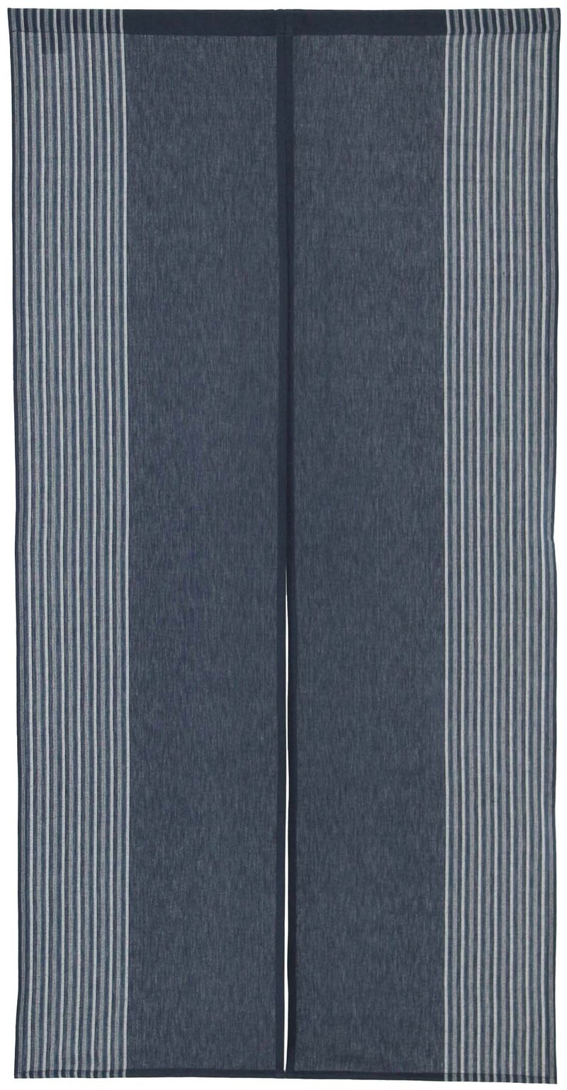 NARUMI é¸£æµ· Narumi Vertical Stripe Navy Blue Cotton Cloth Japanese Noren Long Type Curtain Tapestry,170 x 85 cm - Image 1
