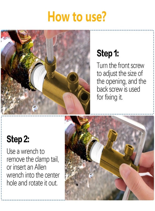 UwinVwin Broken Pipe & Valve Thread Extractor - Heavy-Duty Faucet Removal Tool for 1/2”, 3/4”, 1” Pipes, Stripped Screws & Damaged Bolts (Gold) - Image 3