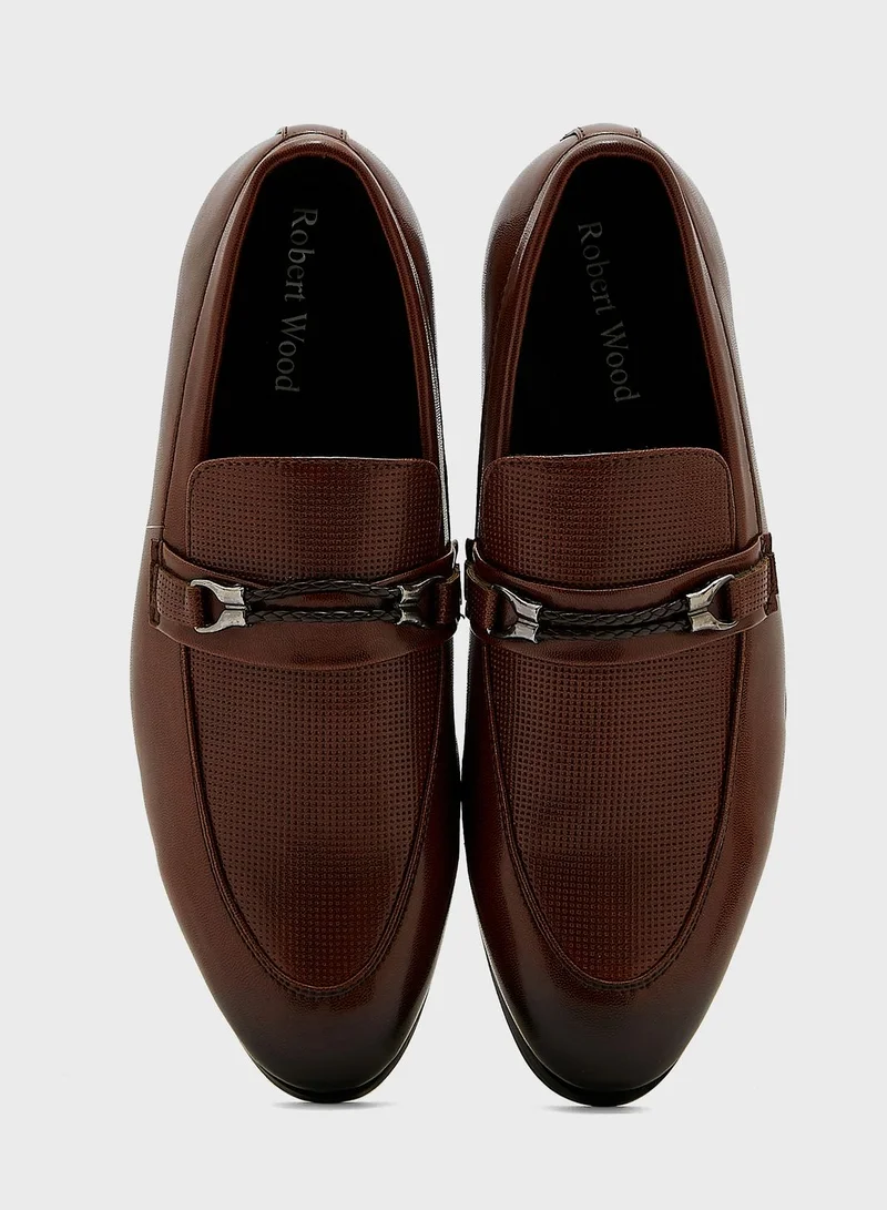 Robert Wood Textured Formal Slip Ons