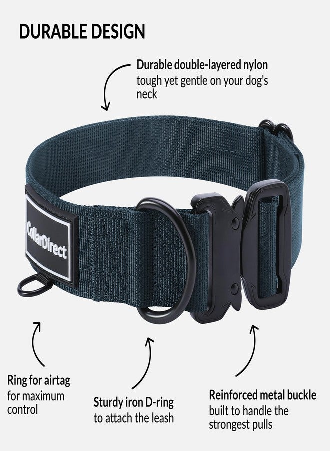 CollarDirect Heavy Duty Dog Collar for Large or Medium Dogs, Adjustable Strong Dog Collar for Active Dogs, Double-Layered Nylon (Dark Blue, 11-15) - Image 3