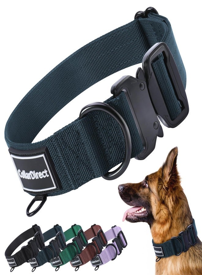 CollarDirect Heavy Duty Dog Collar for Large or Medium Dogs, Adjustable Strong Dog Collar for Active Dogs, Double-Layered Nylon (Dark Blue, 11-15) - Image 1