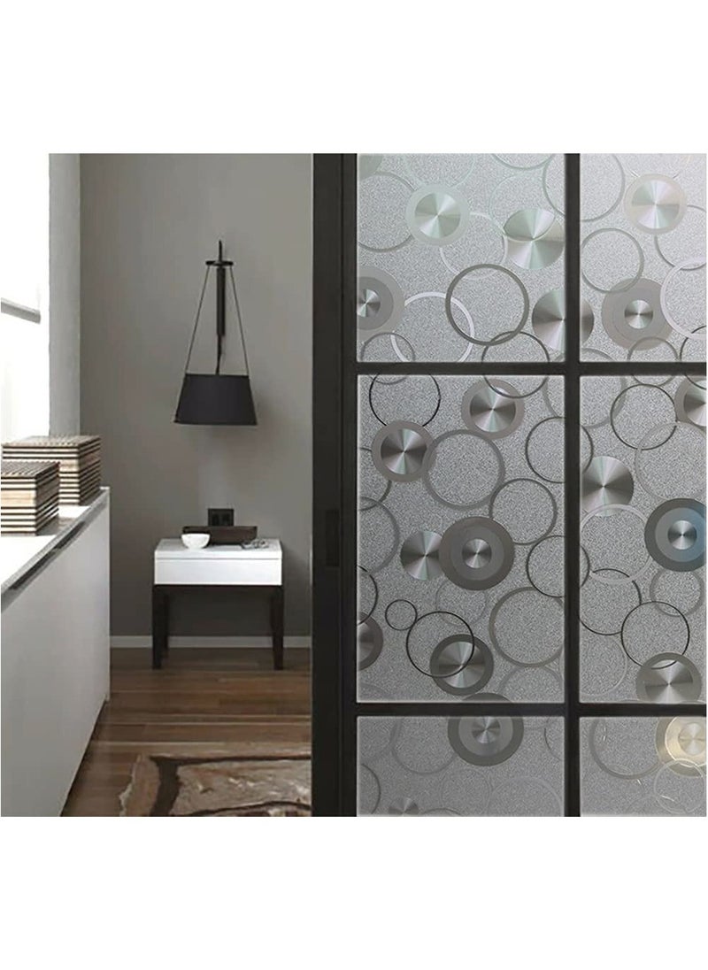 SYOSI 1 Roll Window Film Privacy Self Adhesive Static Sticker Glass Window Vinyl Sticker UV Resistant Heat Control Bathroom Decor Decal 17.7 x 78.7 inches  - Image 2