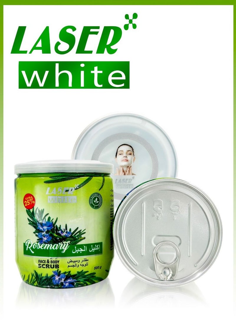 ليزر وايت كريم تقشير وتنظيف الجسم والوجه بالروزماري  500 جرام - Image 2