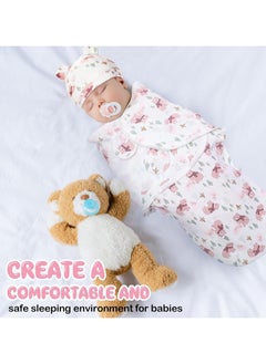 bbet Baby Swaddle , 6 PCS Swaddle Wrap for Babies ,Baby Wrapping Blanket  Cap Set  Baby Sleeping Bag   Newborn Infant Sleep Sack With Caps 100% Breathable Cotton 0-6 Month Newborn Baby Gift Set New Born Baby Items  - Image 2
