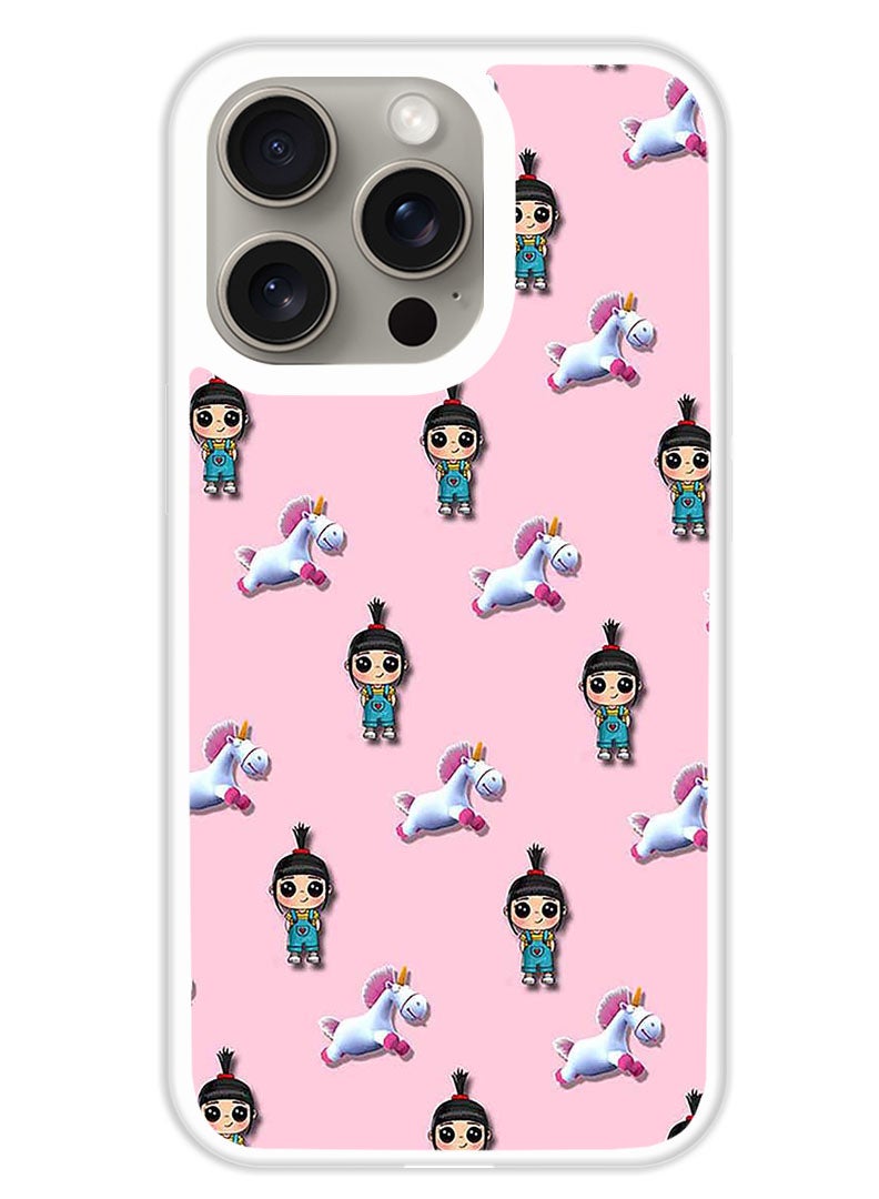 Theodor Protective Case Cover For APPLE IPHONE 15 Pro Cartoon (White Bumper) - Image 1