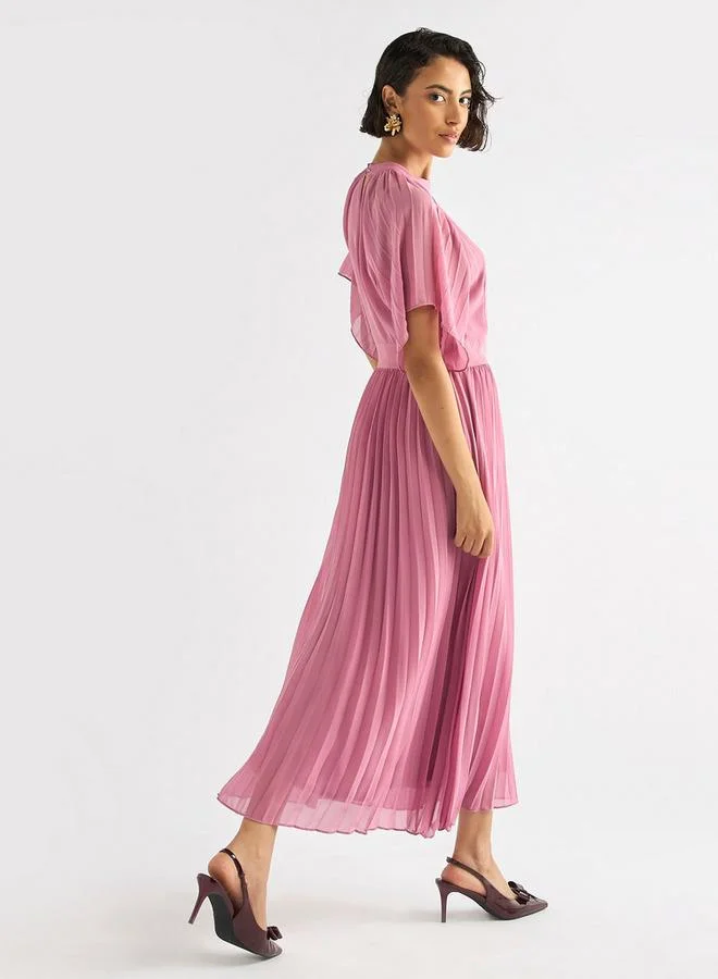 Splash FAV Pleated Chiffon Dress