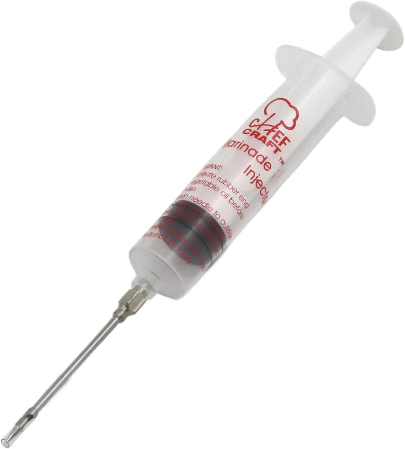 Chef Craft Select Plastic with Stainless Steel Needle Marinade Injector, 5 inch in length 1 ounce capacity+ Clear - Image 1