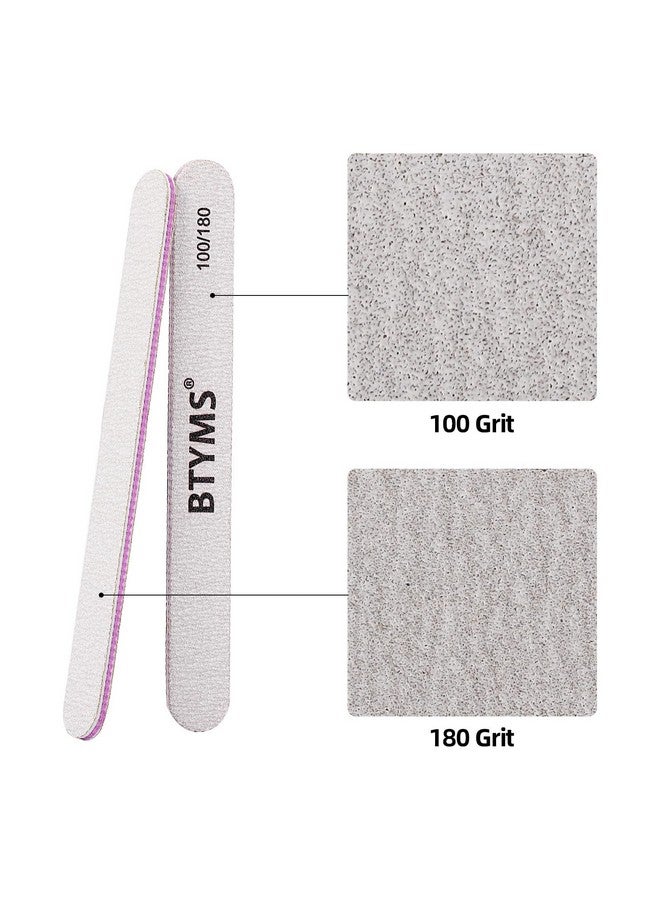 BTYMS 25Pcs Nail Files 100/180 Grit Double Sided Emery Board Nail Buffering Files for Acrylic and Natural Nails - Image 3