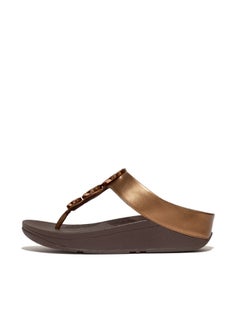 FitFlop 049-791 صنادل السيدات FITFLOP HJ1-012 صنادل هالة معدنية بدائرة خرز - برونزي  - Image 1