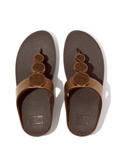 FitFlop 049-791 صنادل السيدات FITFLOP HJ1-012 صنادل هالة معدنية بدائرة خرز - برونزي  - Image 2