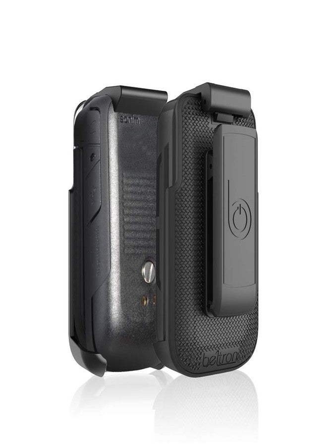 حامل مشبك الحزام الدوار من BELTRON لهاتف Sonim XP3 XP3800 (AT&T FirstNet Sprint Verizon Flip Phone) مع مسند مدمج (غير متوافق مع T-Mobile XP3 Plus) - Image 2
