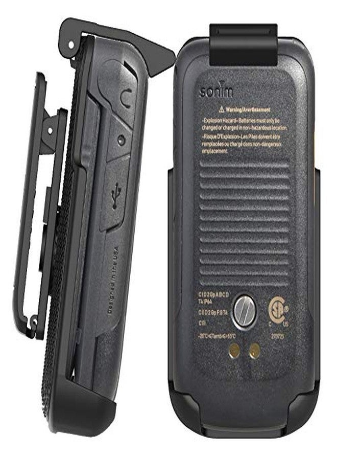 حامل مشبك الحزام الدوار من BELTRON لهاتف Sonim XP3 XP3800 (AT&T FirstNet Sprint Verizon Flip Phone) مع مسند مدمج (غير متوافق مع T-Mobile XP3 Plus) - Image 1